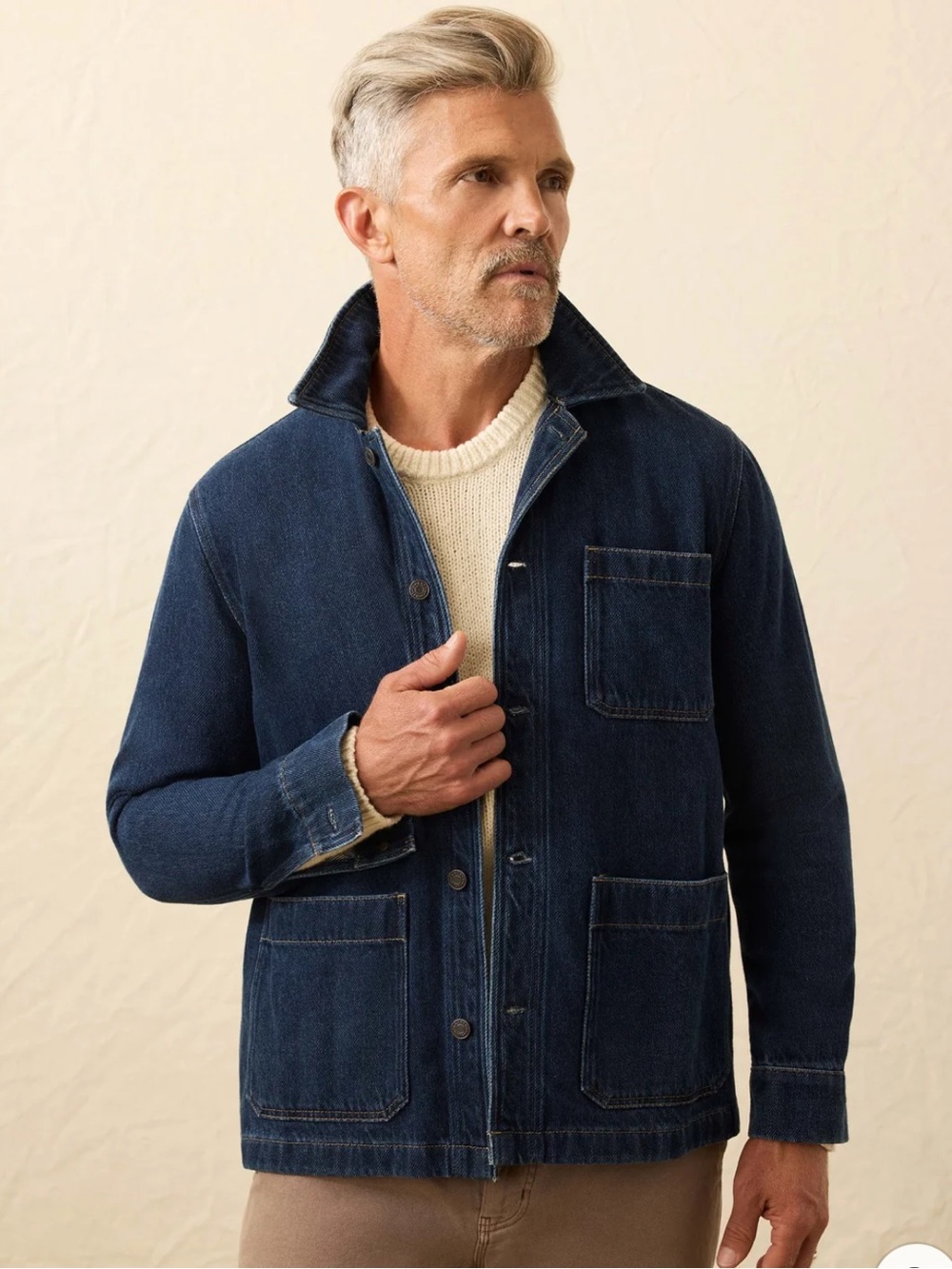 Faherty Men’s High Ridge Denim Twill Jacket Size XL NWT